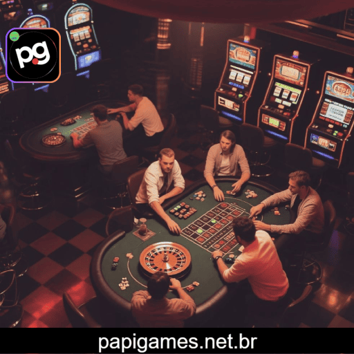 Imagem promocional do cassino online da PAPIGAMES mostrando jogos ao vivo