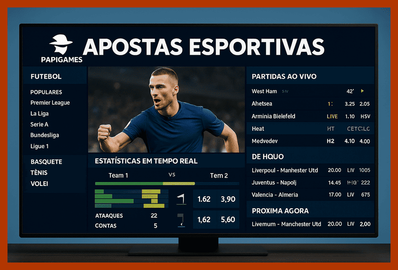 Apostas esportivas no cassino online PAPIGAMES